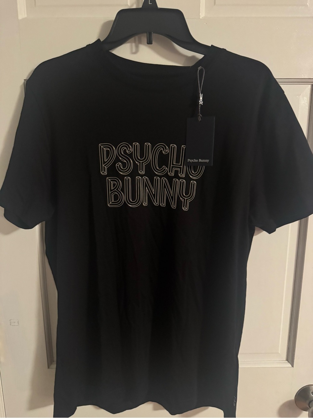 Psycho Bunny Men's T-Shirt Short Sleeve Pima Cotton Embroidered Size S NWT Blk